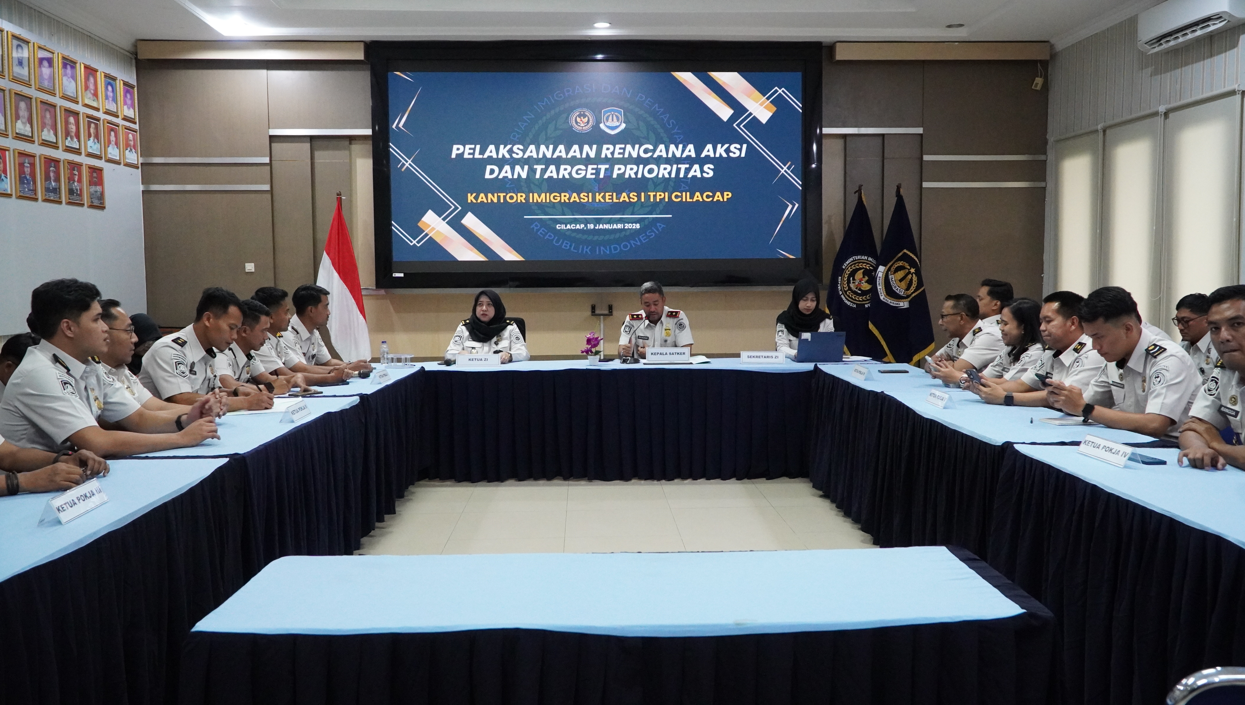 Kantor Imigrasi Cilacap Gelar Rapat Monitoring dan Evaluasi Pembangunan Zona Integritas Menuju WBBM 2026